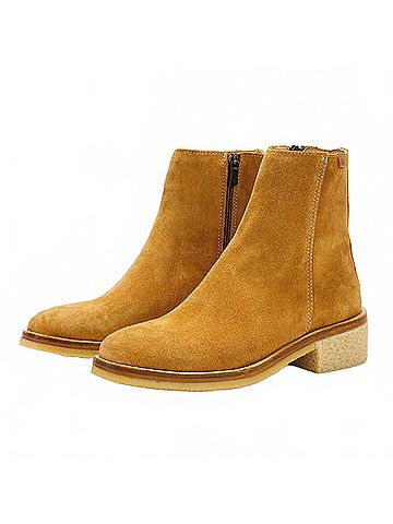 El Naturalista Women's Irati Block Heel Ankle Boot in Silk Suede (view 2)