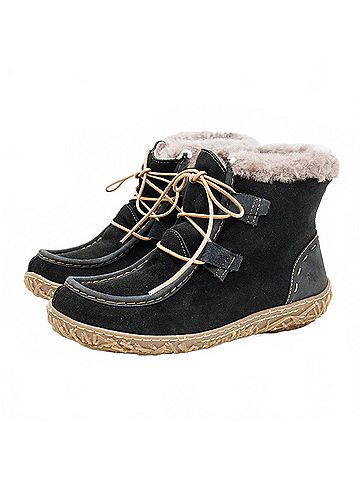 El Naturalista Women's Nido Fur-Lined Ankle Boot in Lux Suede (view 2)