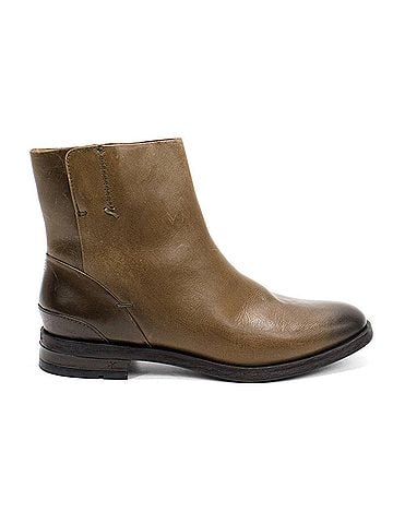 Franco Sarto Women's Mist Zip Up Ankle Boots in Olive Leather (view 1)