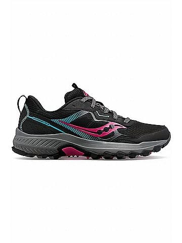 Saucony Women's Excursion Tr16 Trail Running Shoes in Black/Fuschia (view 1)
