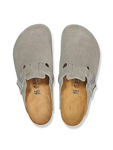 Birkenstock Unisex Boston Clogs in Corduroy Stone Coin (view 2)