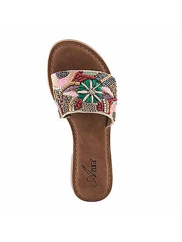 Spring Step Women's Sugarplum Beaded Sandals in Green Multi (view 2)