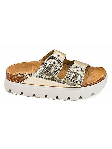 Corkys Women's Rumor Has It Sandal in Gold Crinkle (view 1)