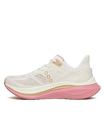 Saucony Women's Endorphin Speed 5 Shoe in Ivory/Mauve (view 2)
