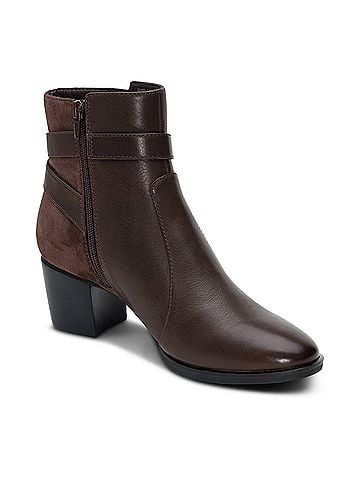 Aetrex Women's Rebecca Heel Boot in Dark Brown (view 1)