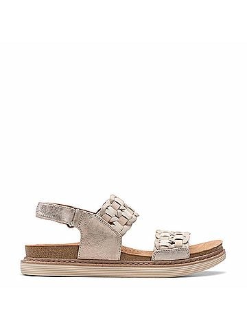 Clarks Women's Arwell Glide Sandals in Metallic Combi (view 1)