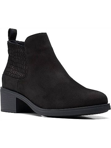 Clarks Women's Memi Zip Boots in Black Interest (view 1)