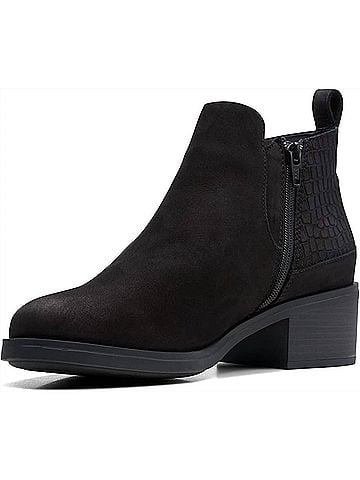 Clarks Women's Memi Zip Boots in Black Interest (view 2)