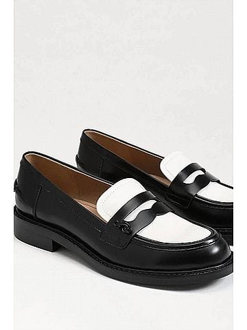 Sam Edelman Women's Colin Penny Loafers in Black And White (view 2)