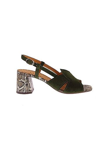 Chie Mihara Women's Rutter Sandal in Green/Snake (view 1)