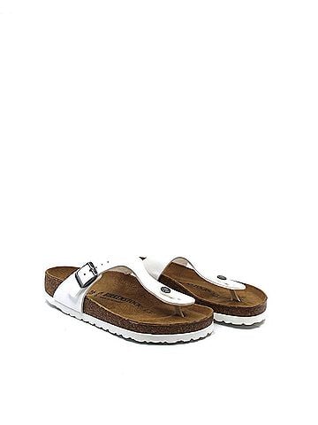 Birkenstock Gizeh Sandal in White Birko-Flor (view 2)
