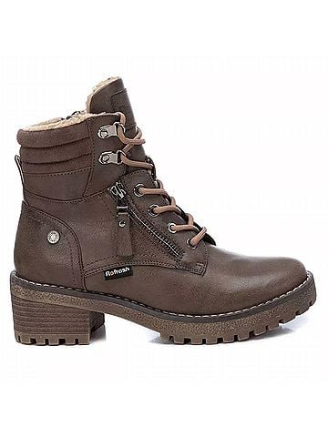 XTI Women's Biker Booties in Brown (view 1)