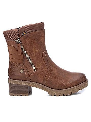 XTI Women's Synthetic Leather Boots in Camel (view 1)