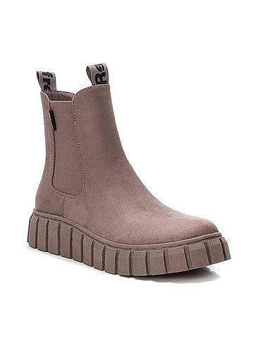 XTI Women's Suede Booties in Light/Pastel Brown (view 1)