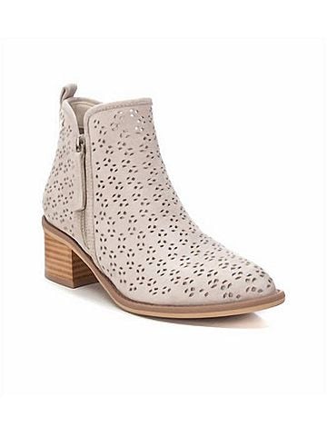 XTI Women's Suede Ankle Booties in Ice (view 2)