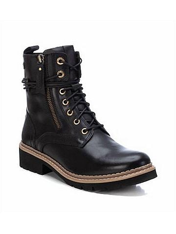 XTI Women's Carmela Leather Booties in Black (view 1)