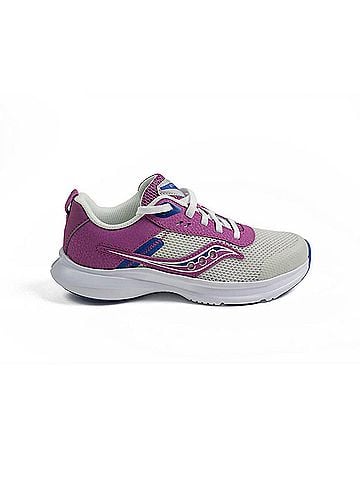 Saucony Big Kid's Axon Kdz Sneaker 7 Mo in Grey/Magenta (view 2)