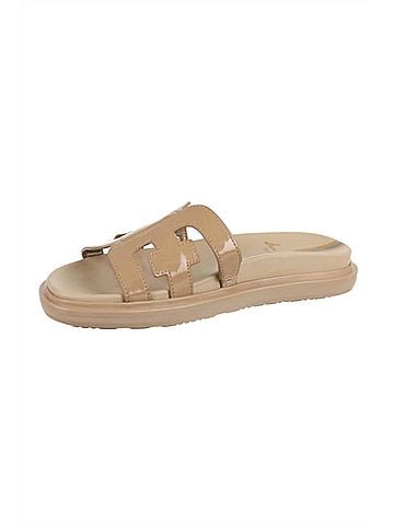 Sam Edelman Women's Valeri Slide Sandal in Almond Patent (view 2)