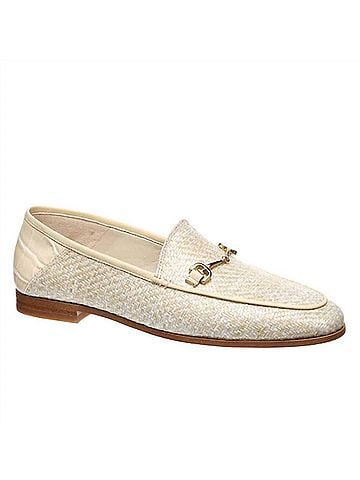 Sam Edelman Women's Loraine Bit Loafer in Eggshell Woven (view 1)