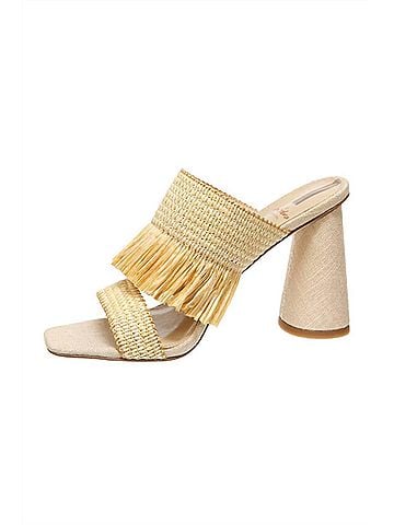 Sam Edelman Women's Kamryn Block Heel Mule in Gold (view 2)