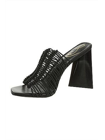 Sam Edelman Women's Laurette Block Heel Mule in Black Bungee Cord (view 2)