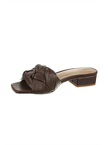 Sam Edelman Women's Dawson Slide Sandal in Dark Chocolate Leather (view 2)