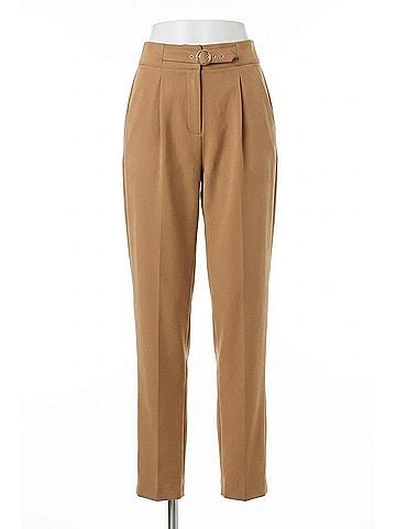 Veronica Beard Wisteria Cropped High-Waisted Belted Pant in Hazelnut (view 1)