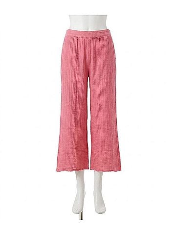 Michael Stars Medina Cropped Gauze Pant in Zinnia (view 1)