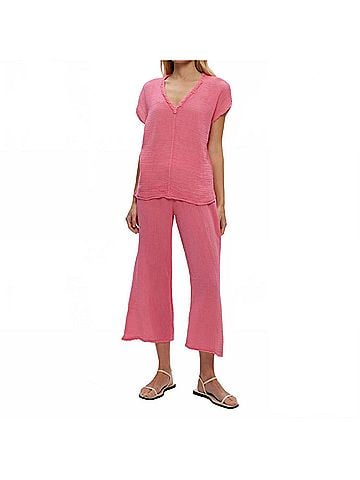 Michael Stars Medina Cropped Gauze Pant in Zinnia (view 2)