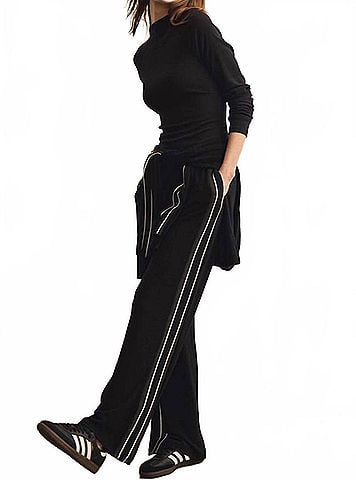 Michael Stars Judy Track Pant in Black (view 2)