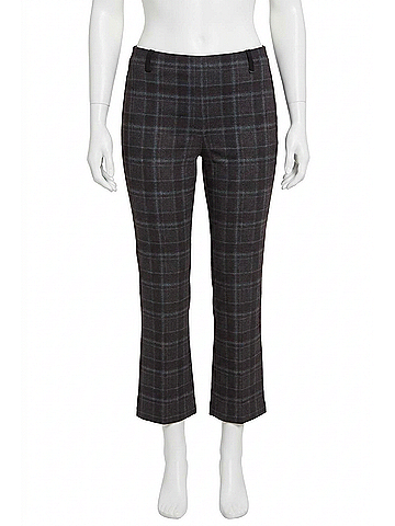 Lyssé Women's Baby Boot Ankle Pant in Bristol Plaid (view 1)