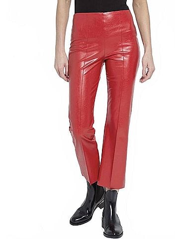 Lyssé Ankle Elysse Vegan Leather (27.5" Inseam) in Extra Ordinary Red (view 2)