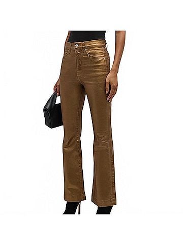 Veronica Beard Women's Carson Kick Flare Jean in Antique Brass (view 2)
