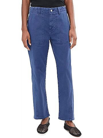 AG Jeans Analeigh Mid-Rise Utility Pants in Sulfur Pacific Navy (view 2)