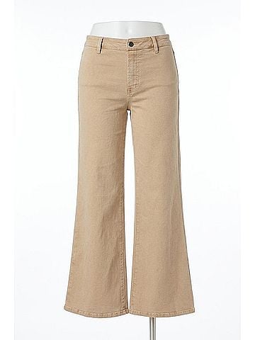 Lyssé Iris Wide Leg Everyday Denim Pants in Asutex Desert Khaki (view 1)