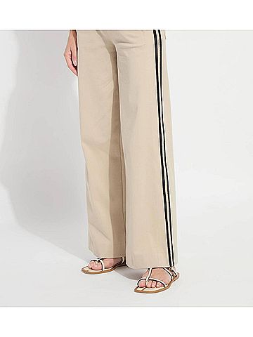 Lyssé Brinne Side Stripe Trouser in Crisp Khaki (view 2)