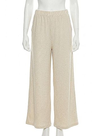 Entro Plus Wide Leg Pants in Oatmeal (view 1)