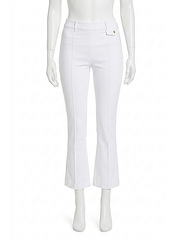 Lyssé Elle Ankle Flare Denim Pant in White (view 1)