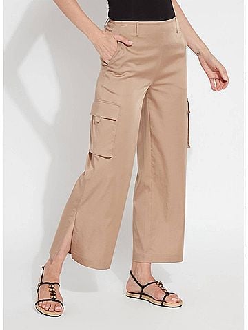 Lyssé Calypso Cargo Pant in Tanned (view 2)