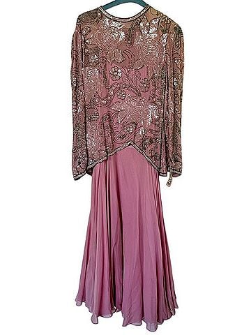 NiteLine Long Sleeve Beaded Sequin Two-Piece Evening Dress Cocktail Dress (view 1)