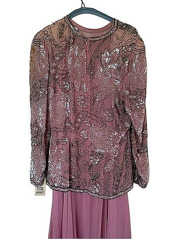 NiteLine Long Sleeve Beaded Sequin Two-Piece Evening Dress Cocktail Dress (view 2)