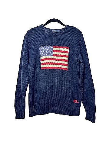 Polo by Ralph Lauren American Flag Cotton Knit Sweater Pullover Sweater (view 1)