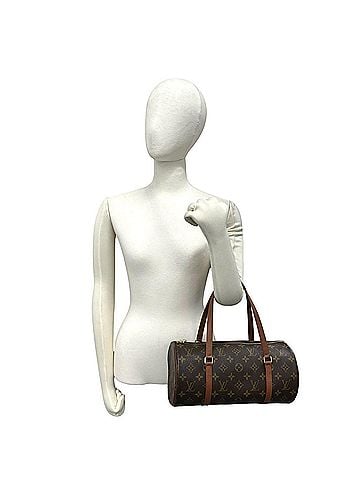 Louis Vuitton LOUIS VUITTON Louis Vuitton Vintage Papillon 30 Monogram Leather Genuine Handbag Drum Bag Brown 64595 (view 2)