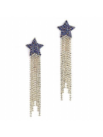 Deepa Gurnani Evren Earring in Cobalt (view 1)