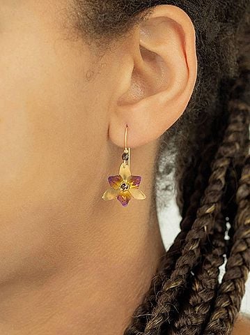 Holly Yashi Women's Drop Earrings in Mulberry (view 2)