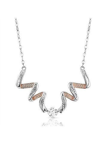 Montana Silversmiths Women's Buckaroo Bling Necklace in Silver And Rose Gold (view 1)