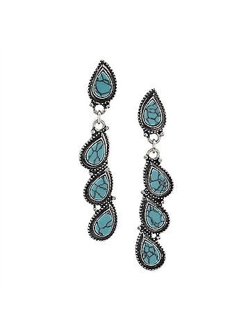 Montana Silversmiths Women's Drops Attitude Earrings in Turquoise (view 1)