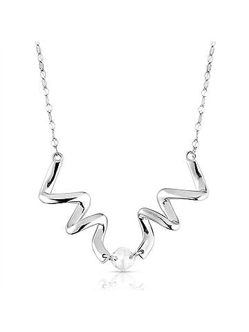 Montana Silversmiths Women's Buckaroo Bling Necklace in Silver And Rose Gold (view 2)