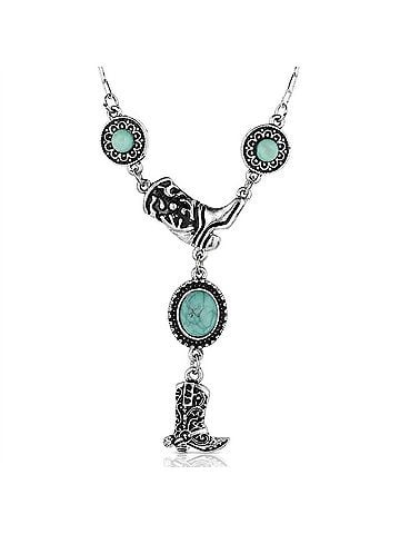 Montana Silversmiths Women's Dancing Shoes Necklace in Turquoise (view 1)