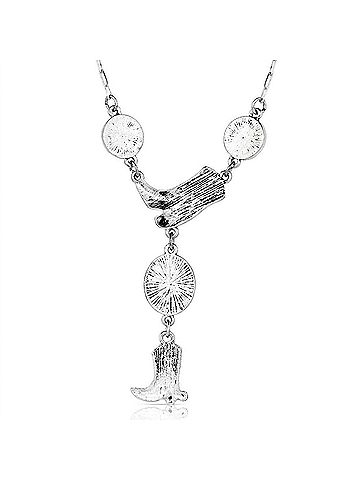 Montana Silversmiths Women's Dancing Shoes Necklace in Turquoise (view 2)